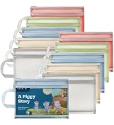 Goaste 10 Pack Mesh Zipper Pouch Bags, Double-Layer Nylon Mesh Bags with Handle, Portable Puzzle ...