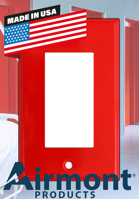 red metal wallplate
