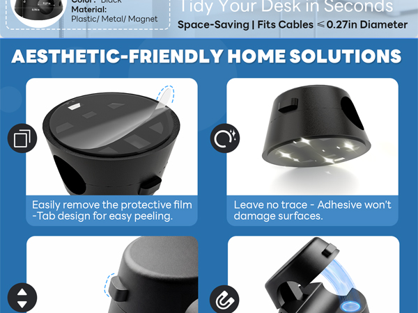 magnetic cable clips