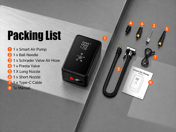 Tire Inflator Portable Air Compressor, 120PSI Cordless Tire Inflator with Digital Gauge