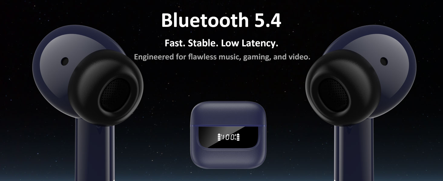 in Ear Buds Deep Bass HiFi Stereo Sound, Big Dual LED Display 48H