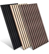 GrdnCare Acoustic Wood Panels for Wall & Ceiling - Sample Packs - Sound Absorbing 3D Fluted Wood ...