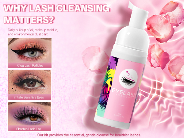 lash cleaner lash cleanser lash shampoo kit