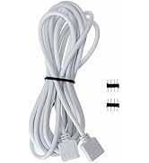 SUPERNIGHT 4 Pin RGB LED Strip Lights Extension Cable 5m 16.4ft for SMD 5050 and 3528 LEDs Strip ...