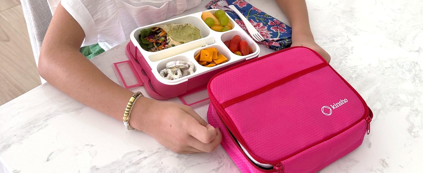 bento box with bag ice pack for adults kids