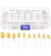 100pcs 16V Voltage 1uF-100uF Tantalum Capacitors Set Assorted Kit with Box for Electronic Profess...