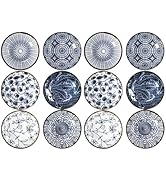 ZENFUN 12 Pcs Soy Sauce Dishes, Tiny Bowls, 3 oz Dipping Bowls for Condiment Sushi, Elegant Mini ...