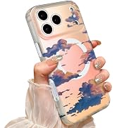 Solanaluna Compatible with MagSafe Magnetic Case for iPhone 17 Pro Max,Laser Iridescent Gradient ...
