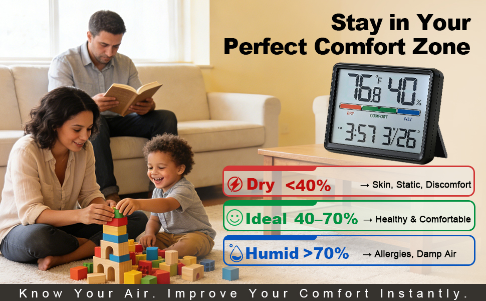 Digital Hygrometer Indoor Thermometer