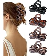ACECHA 4 Pack Cute Bow Claw Clip for Women, Strong Hold Matte Hair Clips Bows for Thick and Thin ...