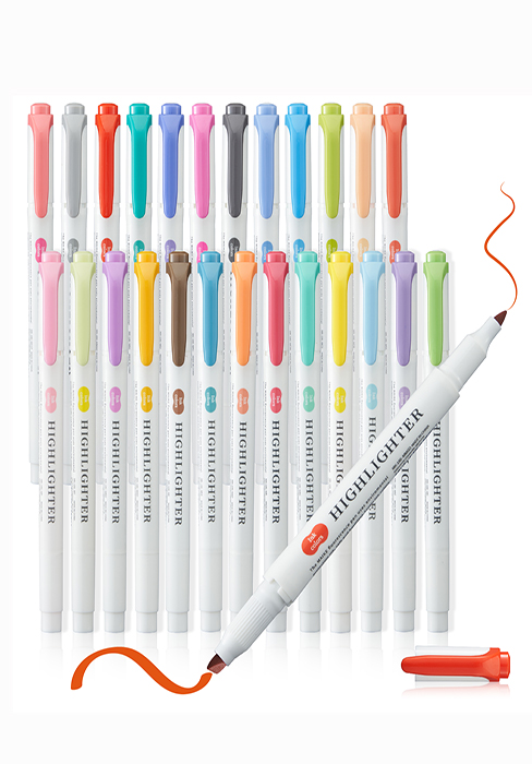 assorted color highlighters