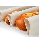 Victhur Large Professional Bakers Couche and Proofing Cloth 35 x 26 Inch Cotton Heavy Duty Dough ...