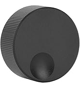 YWBL-WH Volume Control Knob Black Frosted Solid Aluminum Knob for 6mm Potentiometer 32x13mm