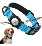 TagME Airtag Dog Collar,Waterproof Reflective Pet Collar with Airtag Holder,Soft Padded and Doubl...