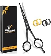 BEAUTICONE Hair Cutting Scissors - High Carbon SS 6.5" Professional Barber-Grade Salon Shears w...