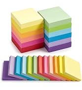 Agoer 1200 Sheets Mini Sticky Notes - 2 x 1.5 Small Sticky Pads, Clean Removal, Bright Colors Sel...