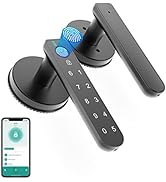 BAFUWEIY Fingerprint Door Lock, Keyless Entry Door Lock with APP Control/Fingerprints/Codes/Keys,...