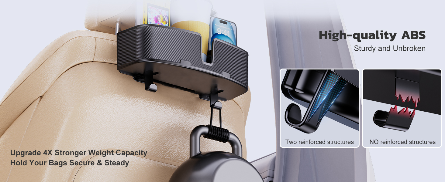 Car Headrest Cup Holder for Back Seat Organizer