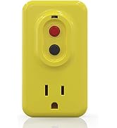 ELEGRP Single Outlet GFCI Adapter, 15 AMP Grounded 3-Prong GFCI Adapter, for Indoor Use with Auto...