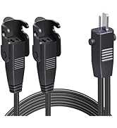 Sopito Recliner Power 6Ft Y Splitter Cord, 2 Pin Electric Recliner Power Cord for Dual Motors, Re...