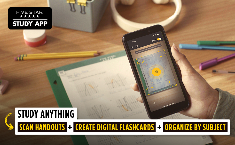 Study anything scan handouts create digital flashcardss organize by subjects