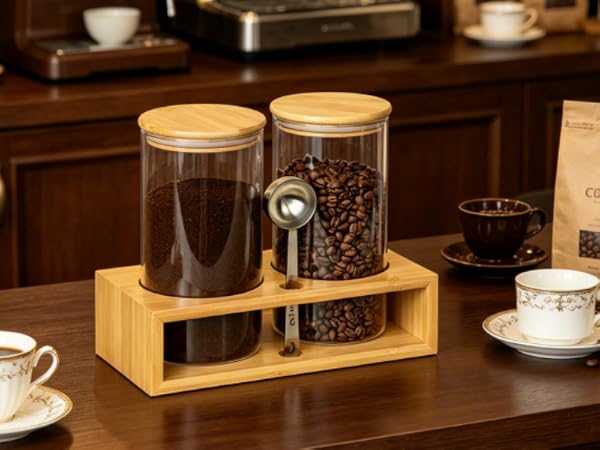 Coffee Bean Storage Container Airtight, Coffee Canister for Fresh Coffee Grounds Holder
