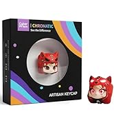 CyberPrism Chromatic Custom Resin Artisan Keycap ESC, Crimson Hood Backlit Mechanical Keyboard Ac...
