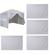 VEVOR Canopy Sidewalls, Fit for 10 x 10 ft Pop Up Canopy Tent, Tent Side Walls w/Waterproof Sunli...