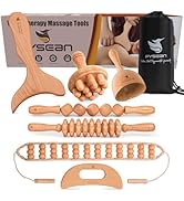 PYSEAN 7-in-1 Wood Therapy Massage Kit, Perform Lymphatic Drainage, Relax Your Muscles, Relief Pa...