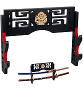 Alyoen Sword Display Katana Wall Mount, 2-Tier Samurai Sword Katana Holder Stand with Velvet Padd...