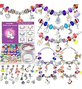 Redtwo Charm Bracelet Making Kit for Girls, Toys Jewelry Making Kit for Girl 8-12 Unicorn Gifts f...