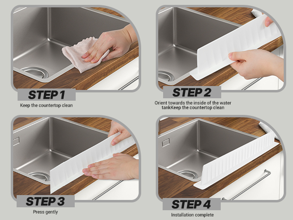 sink splash guard behind faucet