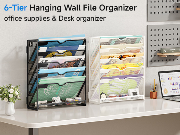 Detachable 6-Tier Hanging Wall File Organizer