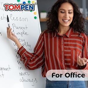 TOMPEN Dry Erase Markers Black,48 Pack Fine Tip