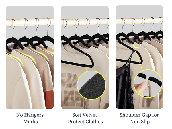non slip velvet hangers
