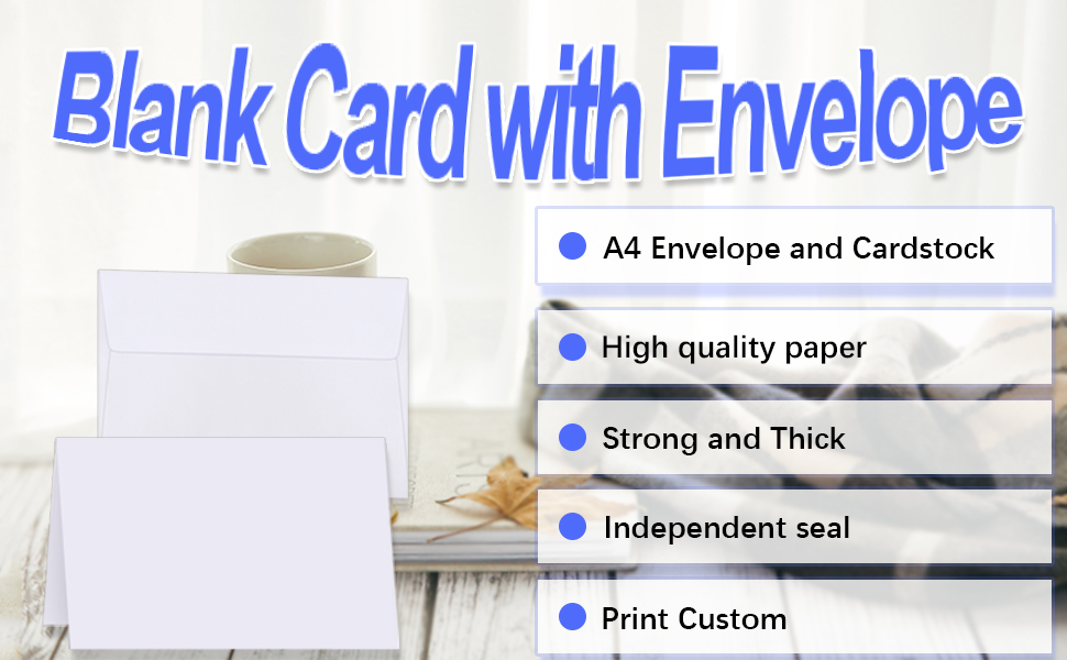 Blank Cards and Envelopes White Invitation Cardstock with Envelopes Blank Greeting Cards Envelope