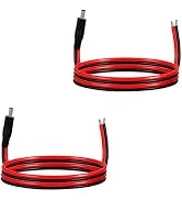 1.6FT 14AWG DC Power Cable 5.5mm x 2.1mm Male DC Barrel Connection Cable 5521 Connector Tail Pre-...