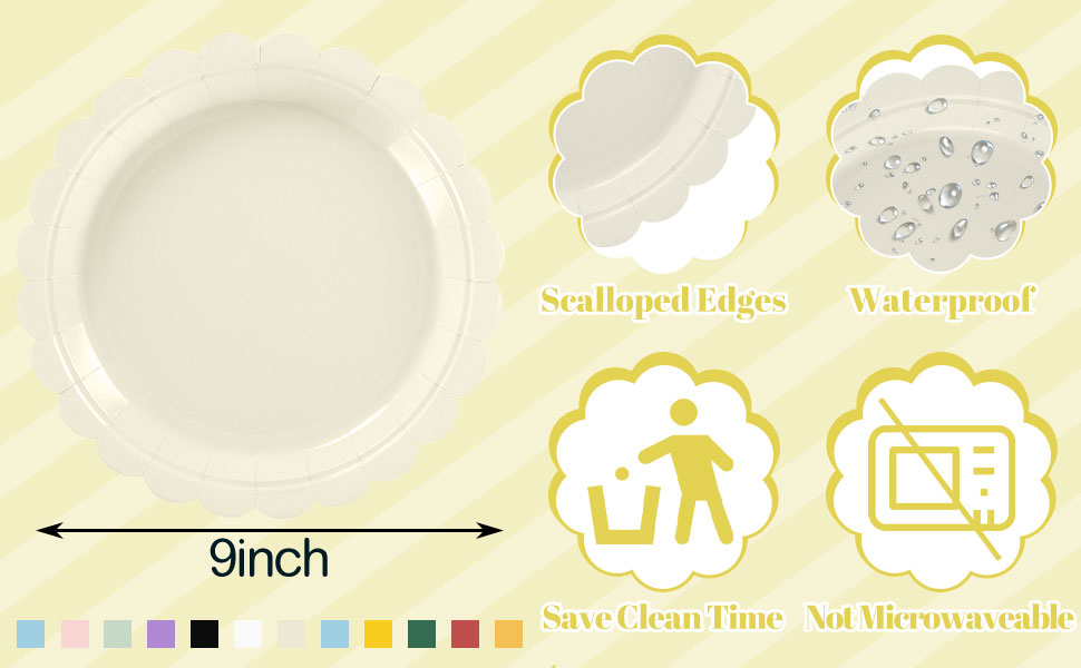 ivory paper plates