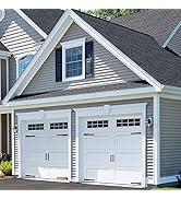 ToLanbbt Magnetic Decorative Garage Door Curb Appeal Faux Hinges Handles Hardware Kit Non-Fade PV...