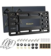 OKLPF No Drill Front License Plate Bracket- Front License Plate Mounting Kit,Universal Bumper Car...