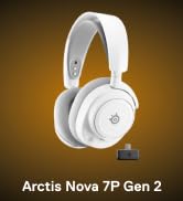 SteelSeries Arctis Nova 7P Wireless Gen 2 Gaming Headset -- White | Real-Time App Control, 50+ HR...
