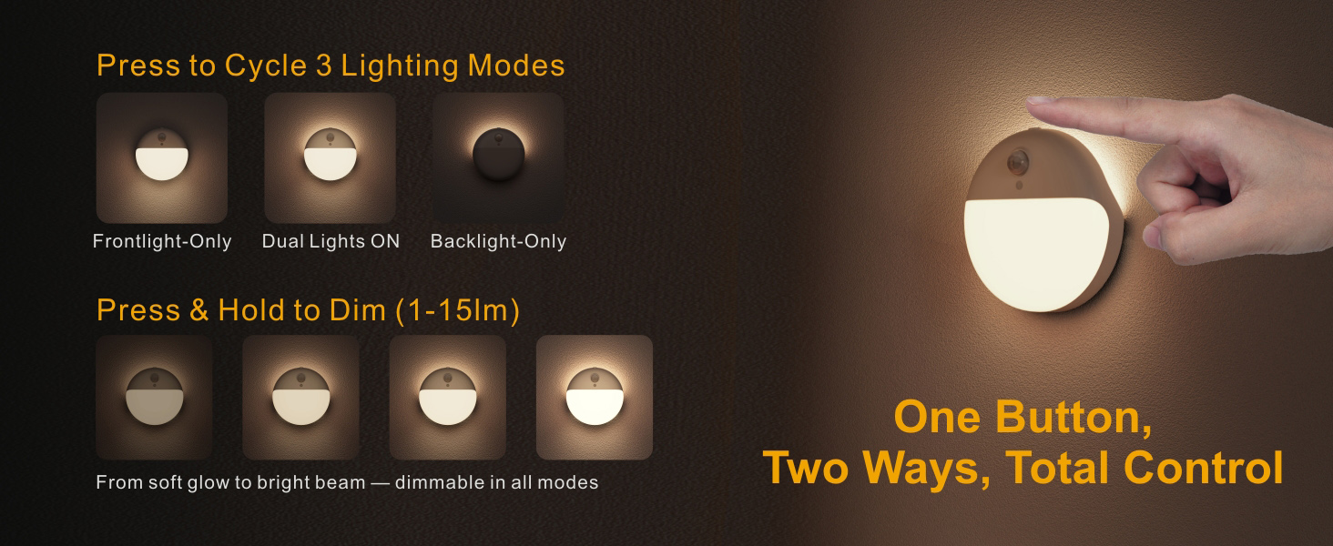 three lighting modes