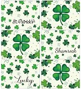 St. Patrick's Day Placemats Set of 6 Reusable Lucky Shamrock Plastic Table Mats Easy Clean Clover...