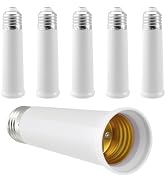 UBANU 6 Pack E27 Light Socket Extender, E27 Medium Base Converter Adapter, 120mm/4.72 Inch for Ce...
