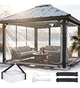 Clear Tarps Heavy Duty Waterproof 8x10ft Clear Tarp with Grommets and Reinforced Edges 14Mil Thic...