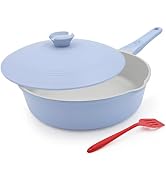 AIKENBBKK 10 Inch Saute Pan with Lid, Ceramic Deep Frying Pans Nonstick, 4 Qt Non Stick Skillet w...