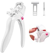 MelodySusie Nail Clippers for Acrylic Nails, White Adjustable Stainless Steel Acrylic Nail Clippe...