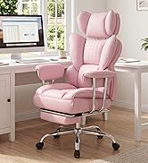 DUMOS Big and Tall Office Chair 350 LBS, Scratch-Resistant PU Leather Executive Office Desk Chair...