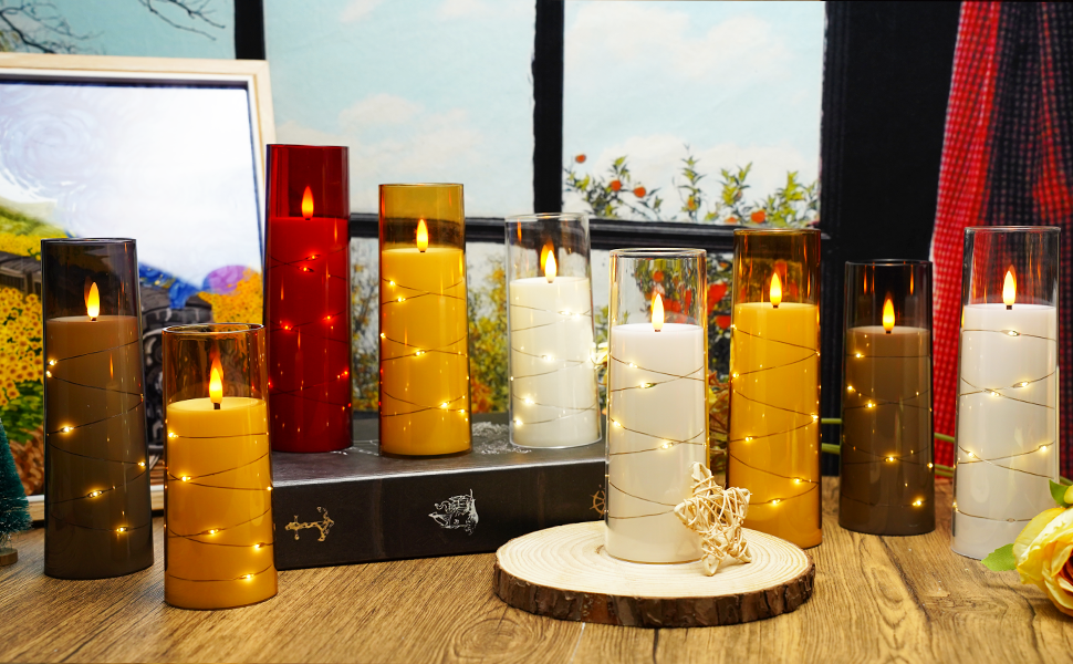 christmas candles battery operated battery candles flickering thanksgiving candles flameless candle