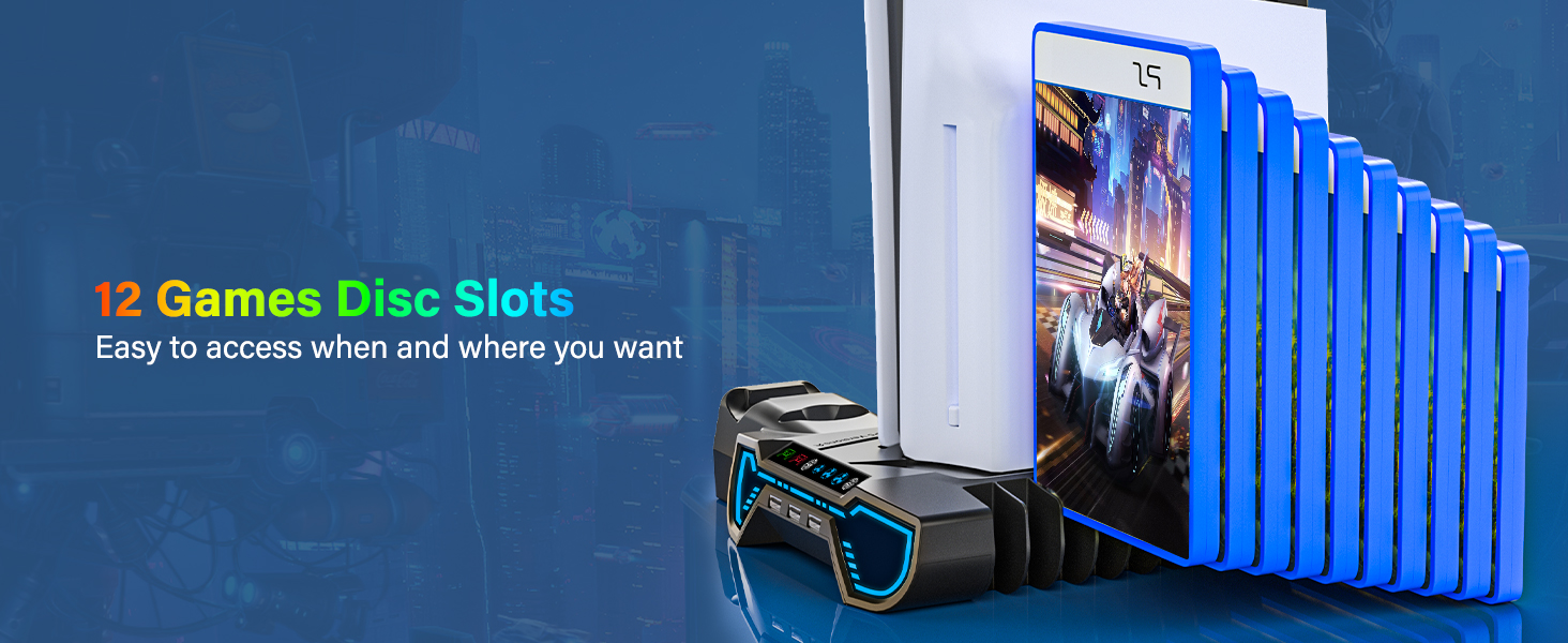 ps5 cooling stand with headset holder
